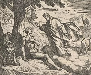 Images Dated 28th October 2020: Plate 2: The Creation of Man (Hominis creatio), from Ovids Metamorphoses, 1606
