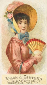 Schumacher And Prints: Plate 2, from the Fans of the Period series (N7) for Allen & Ginter Cigarettes Brands