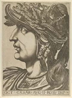 Plate 2: Octavian in profile to the left, from The Twelve Caesars, 1610-40. 1610-40