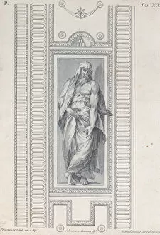 Images Dated 26th November 2020: Plate 20: bearded figure, half clothed, 1756. Creators: Bartolomeo Crivellari