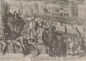 Images Dated 28th October 2020: Plate 20: Elisha Bringing the Blinded Syrian Army to the King of Israel, from... ca