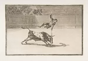 Bullfighter Collection: Plate 20 from the Tauromaquia : The agility and audacity of Juanito Apiñ