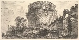 Plate 20: Tomb of Caecilia Metella called the Capo di Bove (Ox Head) (Sepolcro di Mete Plate 20: Tomb of Caecilia Metella called the Capo di Bove (Ox Head) (Sepolcro di Mete