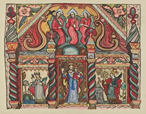 Screenprint Prints: Plate 21: Main Altarpiece: From Portfolio Spanish Colonial Designs of New Mexico
