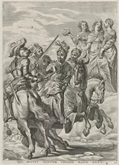 Charles V Of Spain Gallery: Plate 22: Emperor Charles V, victory at Pavia; from Guillielmus Becanuss Serenissimi Pri... 1636