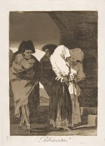 Foolishness Prints: Plate 22 from Los Caprichos : Poor little girls! (Pobrecitas!), 1799