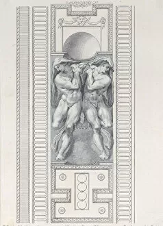 Bartolommeo Crivellari Gallery: Plate 22: two nude figures wearing veils, 1756. Creators: Bartolomeo Crivellari