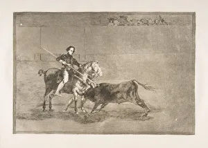 Horns Prints: Plate 22 from the Tauromaquia : Manly courage of the celebrated Pajuelera in [the ring]