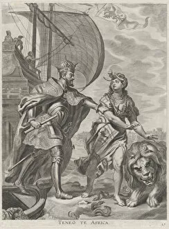 Charles I Gallery: Plate 23: Emperor Charles V, campaign in Africa; from Guillielmus Becanuss Serenissimi P... 1636
