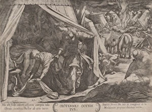 Images Dated 28th October 2020: Plate 23: Judith and Holofernes, from The Battles of the Old Testament, ca.... ca