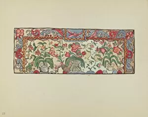 Floral Design Gallery: Plate 23: Painting on Buckskin: From Portfolio 'Spanish Colonial Designs of New Mexico', 1935 / 1942