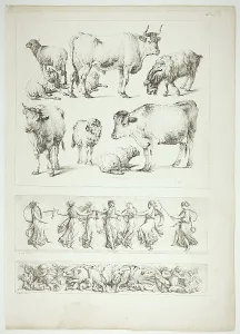 Huet Jean Baptiste I Prints: Plate 26 of 38 from Oeuvres de J. B. Huet, 1796–99. Creator: Jean Baptiste Marie Huet