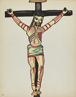 Plate 26: Christ Crucified, Taos: From Portfolio Spanish Colonial Designs of New Mexico, 1935 / 1942 Creator: Unknown