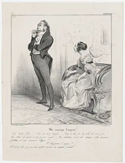 Dishonesty Prints: Plate 26: Un marriage d'argent, 1838