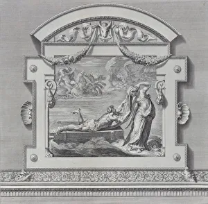 Bartolommeo Prints: Plate 26: Ulysses escaping on a raft with the aid of the sea deity Leucothea