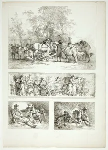 Huet Jean Baptiste I Prints: Plate 27 of 38 from Oeuvres de J. B. Huet, 1796–99. Creator: Jean Baptiste Marie Huet