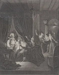 Surprise Prints: Plate 27: Dona Rodriguez, who is speaking at night with Don Quixote