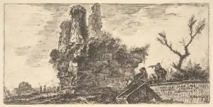 Overgrown Prints: Plate 27: Tomb of the three Curiatii brothers in Albano (Sepolcro delle tre fratelli C