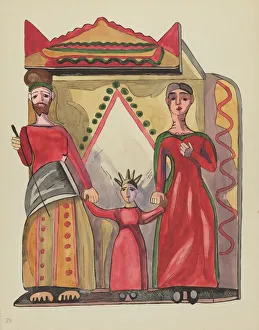Screenprint Prints: Plate 28: The Holy Family: From Portfolio Spanish Colonial Designs of New Mexico
