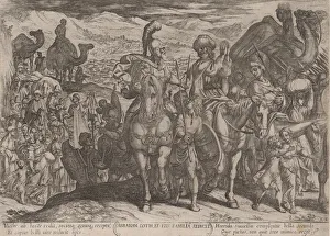 Aelst Nicolaus Van Collection: Plate 3: Abraham Taking Lot and His Family to His Own Land, from The Battles... ca