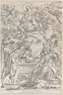 Anibal Caracci Collection: Plate 3: the Assumption of the Virgin, 1678. Creator: Giuseppe Maria Mitelli