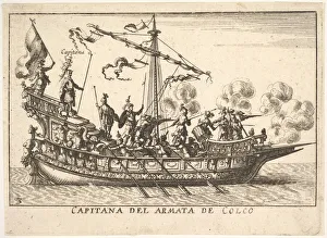 River Arno Prints: Plate 3: Captain of the army of Chalchis (Capitana del armata de Colco)