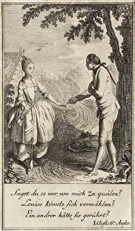 Almanac Prints: Plate 3 from The Deserter by Sedaine, 1775. Creator: Daniel Berger