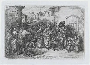 Violinist Gallery: Plate 3: a group street musicians, from the series of customs