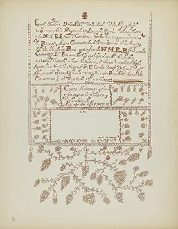 Screenprint Prints: Plate 3: Pecos Book of Visitations: From Portfolio Spanish Colonial Designs of New Mexico