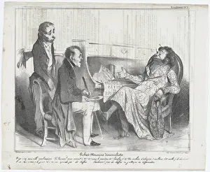 Journalism Prints: Plate 3: Robert Macaire Journaliste. 1836. Creator: Honore Daumier