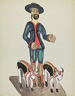 Plate 30: Saint Isidore: From Portfolio 'Spanish Colonial Designs of New Mexico', 1935/1942. Creator: Unknown