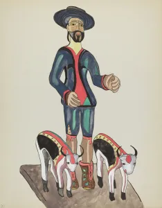 Screenprint Prints: Plate 30: Saint Isidore: From Portfolio Spanish Colonial Designs of New Mexico