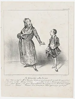 Rich Prints: Plate 31: La fortune fait oublier les amis, 1838. Creator: Honore Daumier