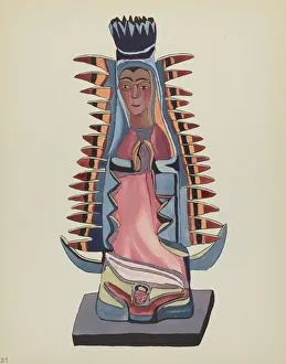 Screenprint Prints: Plate 31: Our Lady of Guadalupe': From Portfolio Spanish Colonial Designs of New Mexico
