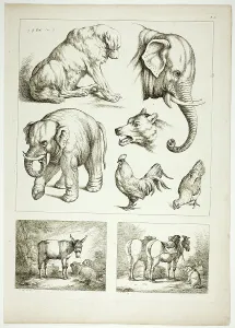Huet Jean Baptiste I Prints: Plate 32 of 38 from Oeuvres de J. B. Huet, 1796–99. Creator: Jean Baptiste Marie Huet