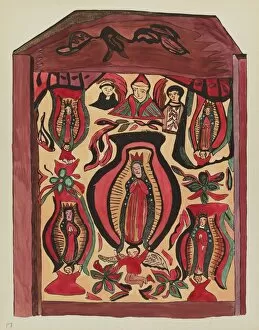 Monk Collection: Plate 32: Our Lady of Guadalupe: From Portfolio 'Spanish Colonial Designs of New Mexico, 1934 / 1942
