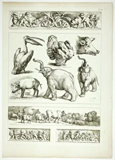 Huet Jean Baptiste I Prints: Plate 34 of 38 from Oeuvres de J. B. Huet, 1796–99. Creator: Jean Baptiste Marie Huet
