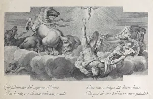Plate 34: Auriga, the charioteer, falls from the chariot at center