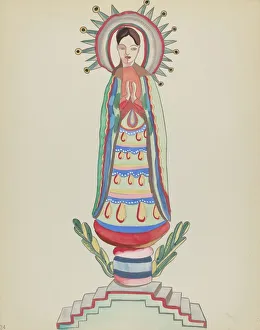 Screenprint Prints: Plate 34: Our Lady of Light: From Portfolio Spanish Colonial Designs of New Mexico