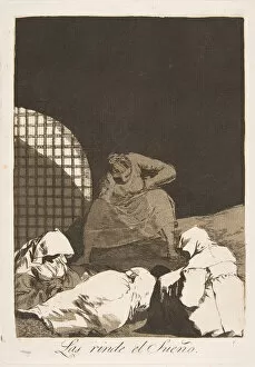Convent Gallery: Plate 34 from Los Caprichos : Sleep overcomes them (Las rinde el Sueño.), 1799