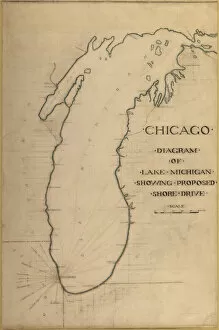 Planning Collection: Plate 35 from Plan of Chicago 1909: Chicago, and Diagram of Lake Michigan