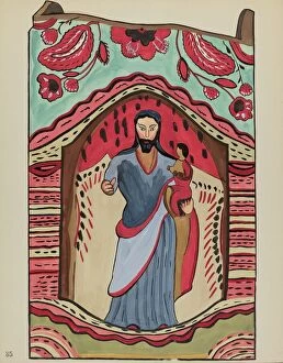 Multicoloured Gallery: Plate 35: St. Joseph: From Portfolio 'Spanish Colonial Designs of New Mexico, 1934 / 1942