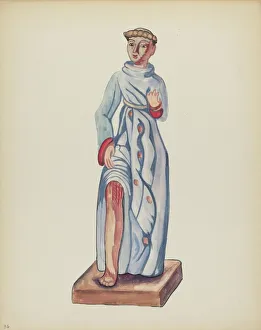 Screenprint Prints: Plate 36: Saint Roch: From Portfolio Spanish Colonial Designs of New Mexico