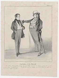 Dishonesty Prints: Plate 37: Exploitation de la Paternite, 1838. Creator: Honore Daumier
