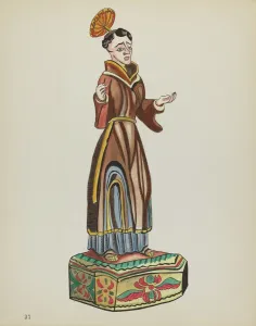 Screenprint Prints: Plate 37: Saint Anthony: From Portfolio Spanish Colonial Designs of New Mexico