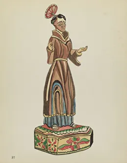 Screenprint Prints: Plate 37: St. Anthony Bulto: From Portfolio Spanish Colonial Designs of New Mexico