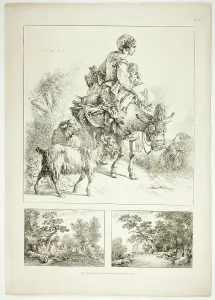 Huet Jean Baptiste I Prints: Plate Two of 38 from Oeuvres de J. B. Huet, 1796–99. Creator: Jean Baptiste Marie Huet