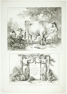 Huet Jean Baptiste I Prints: Plate One of 38 from Oeuvres de J. B. Huet, 1796–99. Creator: Jean Baptiste Marie Huet