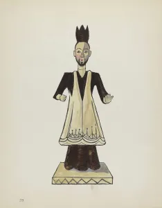 Screenprint Prints: Plate 39: Saint John Nepomuk: From Portfolio Spanish Colonial Designs of New Mexico