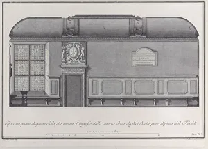 Brostoloni Giovanni Battista Collection: Plate 4: cross-section of the Hall of the Institute of Bologna